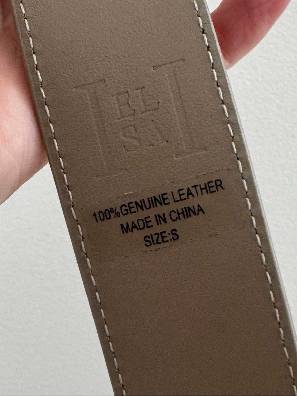 HELSA Logo belt in grey suede